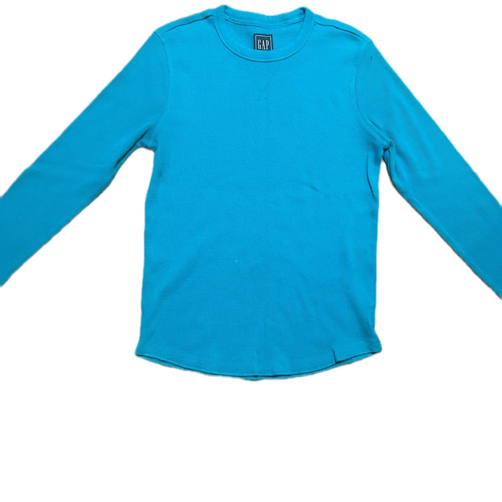 GAP Men's Vibrant Blue Long Sleeve Shirt